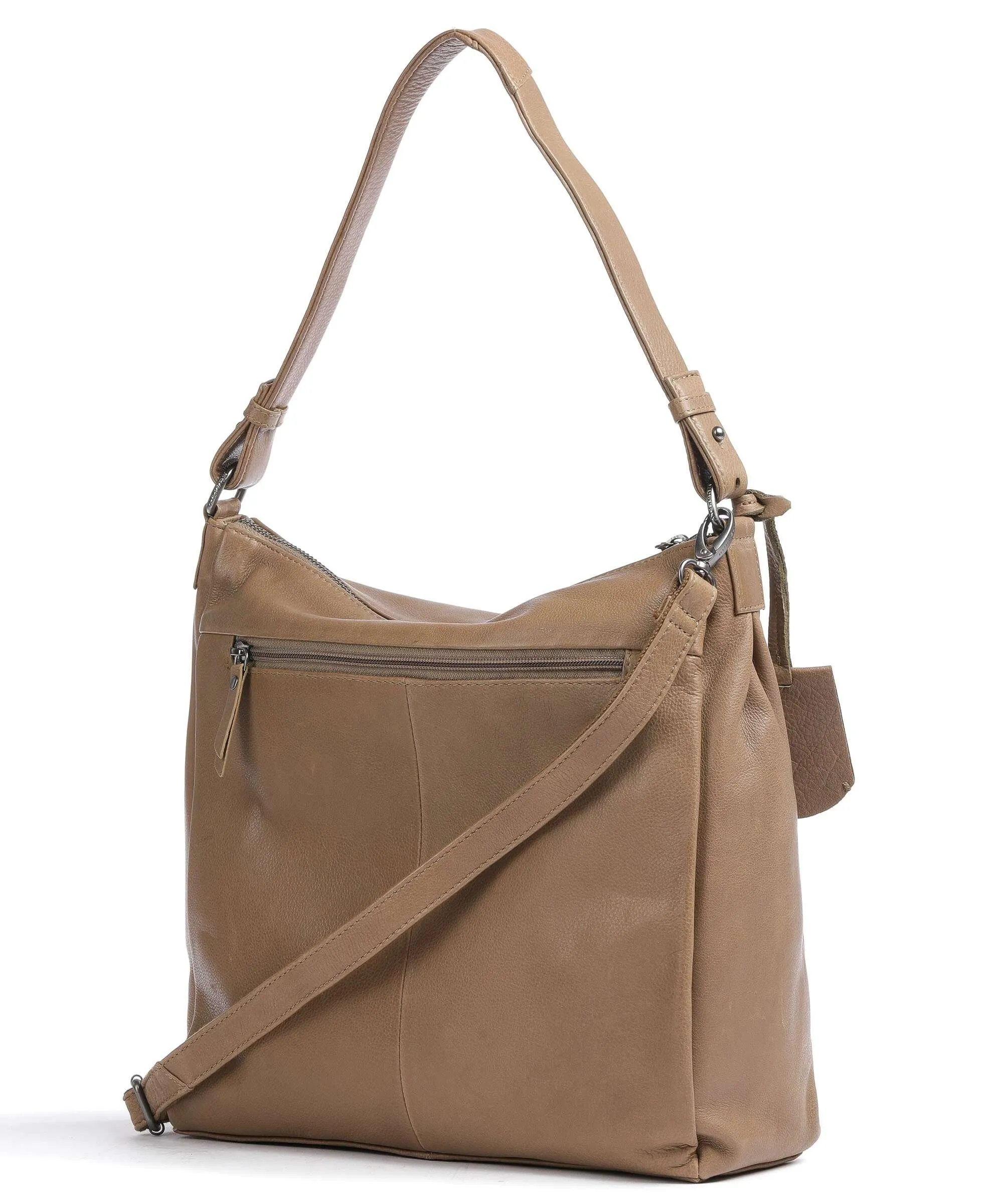  Burkely Just Jolie Borsa hobo pelle granulata cachi  