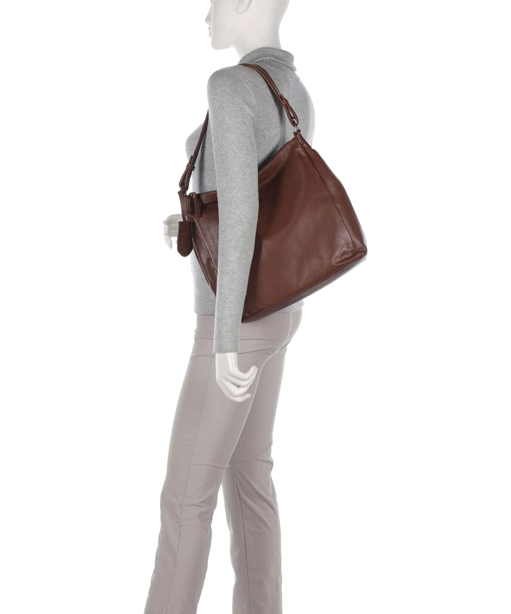 Burkely Just Jolie Borsa hobo pelle granulata marrone scuro  
