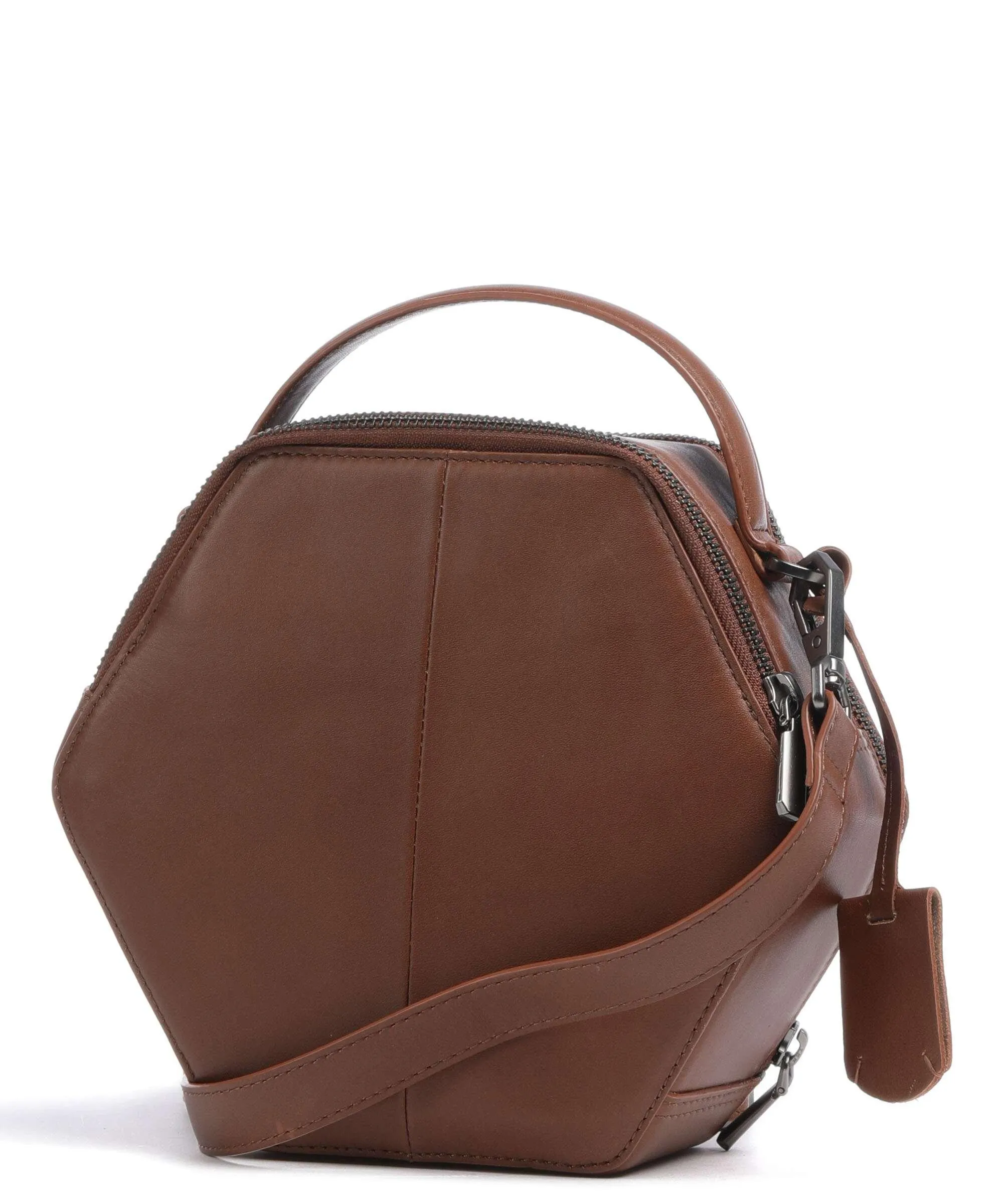  Burkely Nocturnal Nova Borsa a tracolla pelle a grana fine cognac  