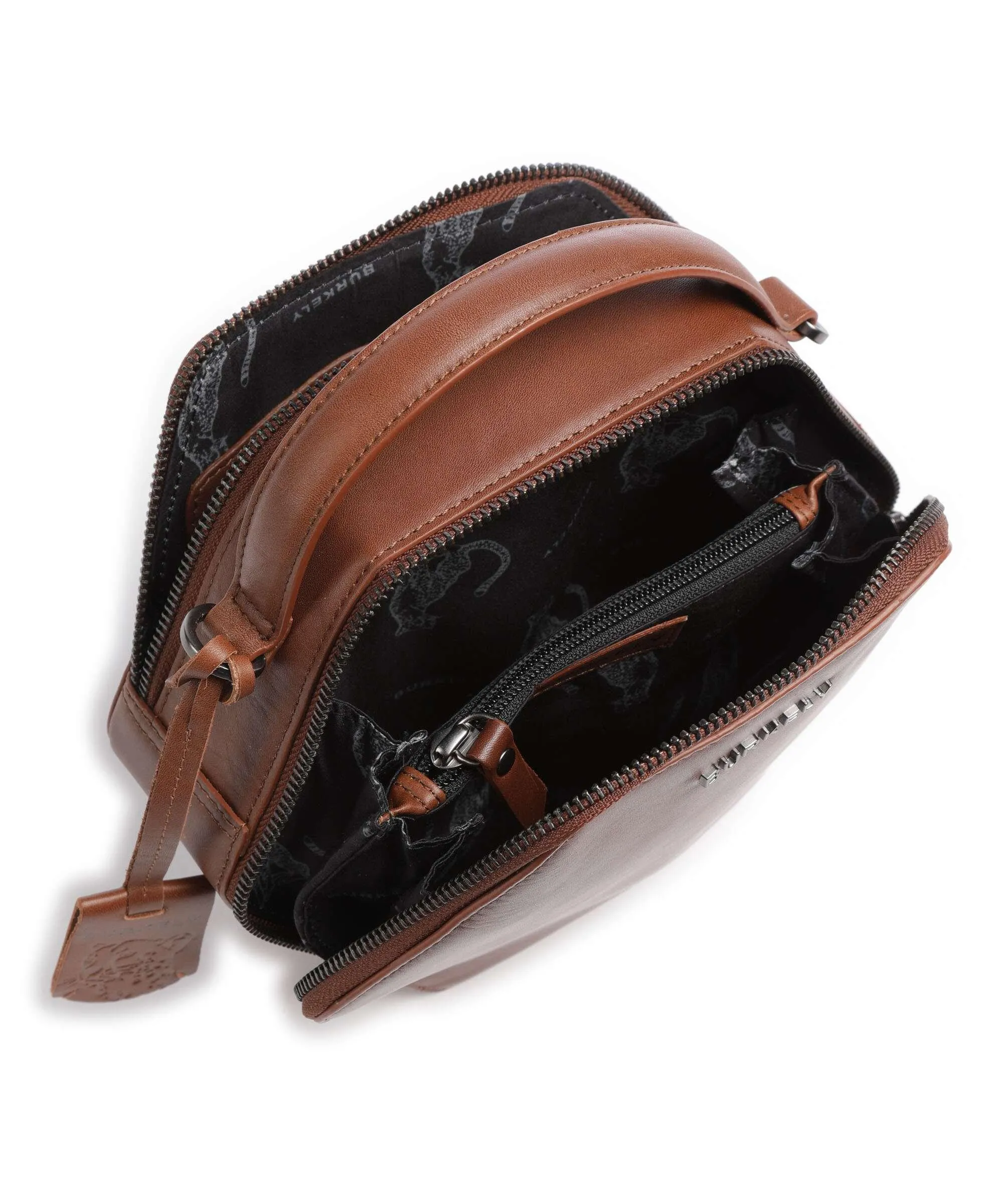  Burkely Nocturnal Nova Borsa a tracolla pelle a grana fine cognac  
