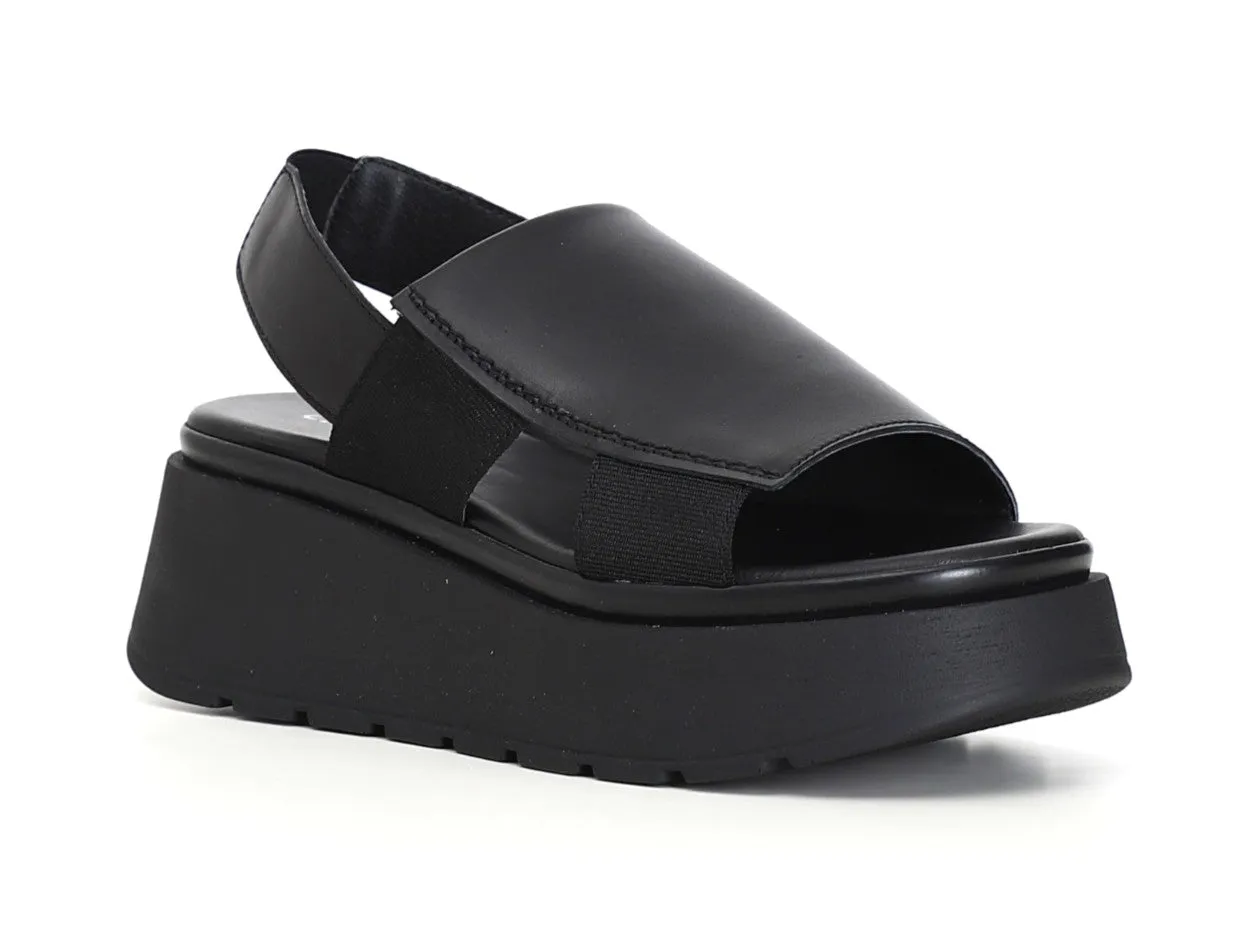 CafèNoir Donna Sandalo Zeppa mono Fascia in Pelle