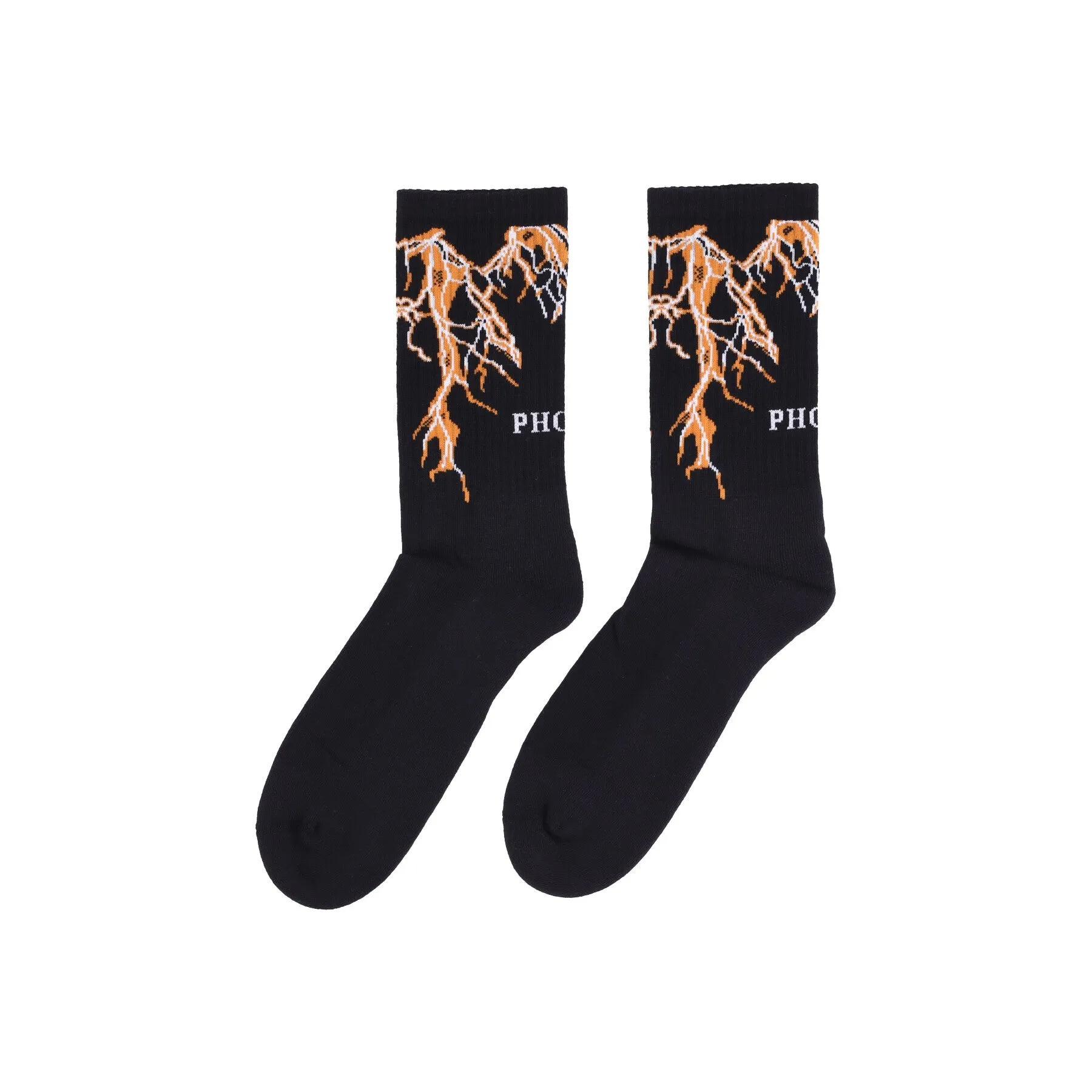 Calza Media Uomo Lightning Socks Black/orange