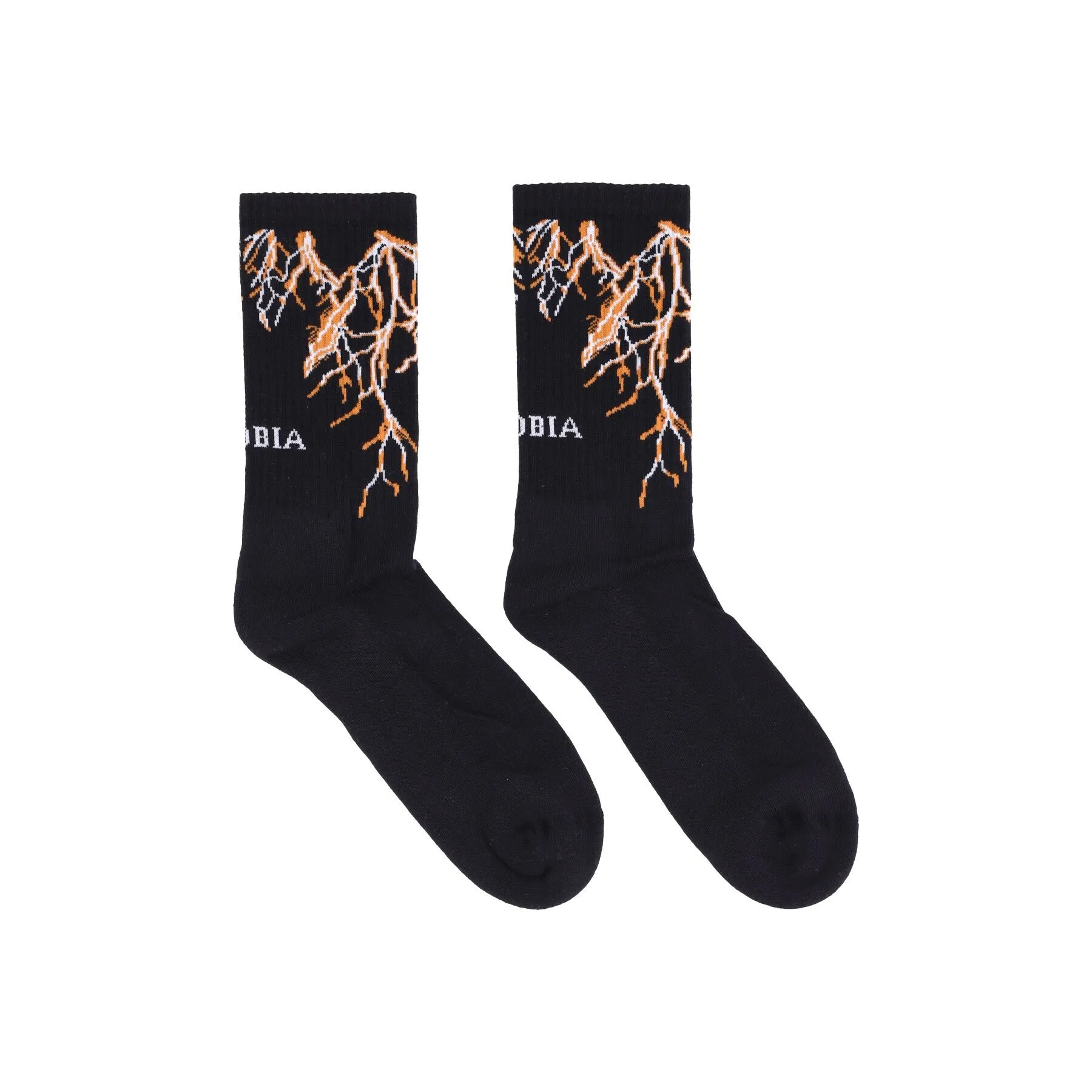 Calza Media Uomo Lightning Socks Black/orange