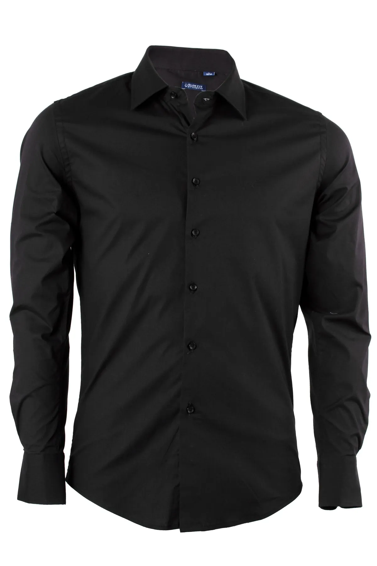 Camicia classica in cotone elasticizzato collo classico