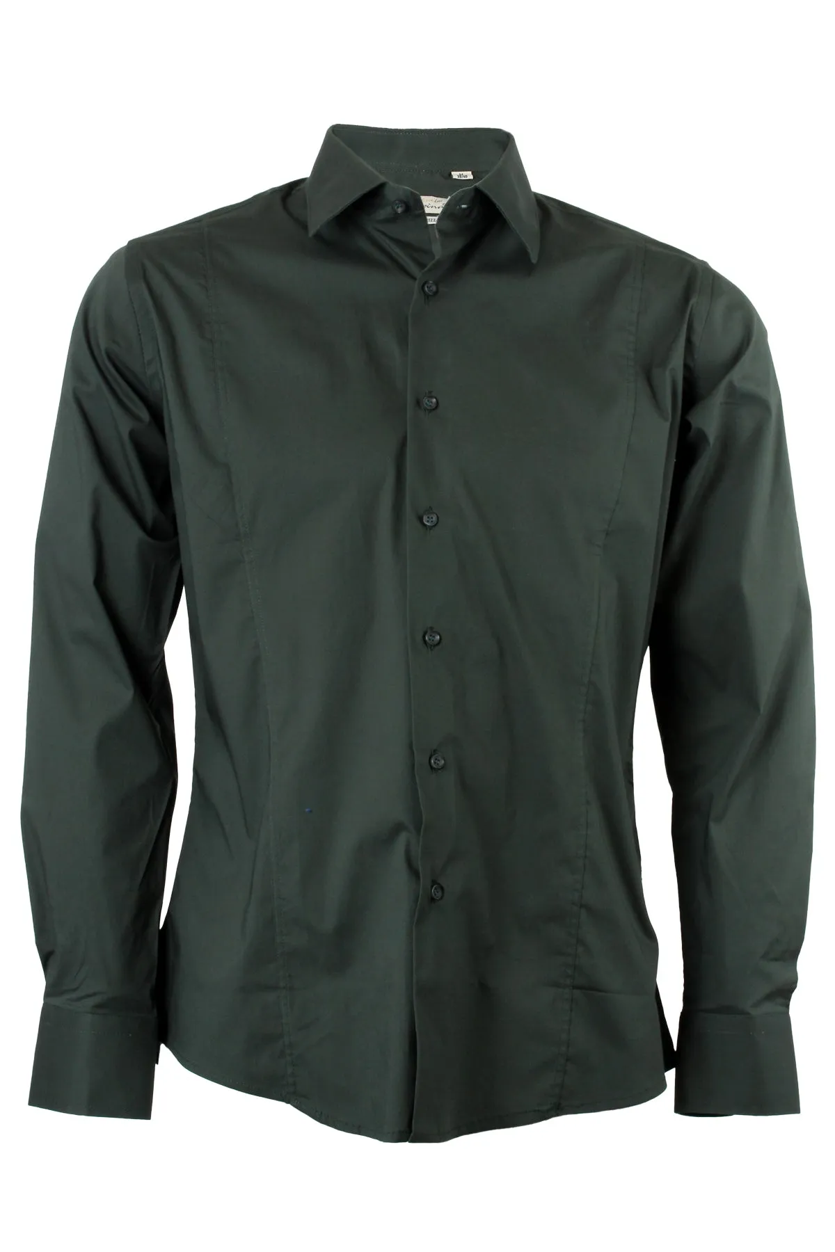 Camicia classica in cotone elasticizzato collo classico