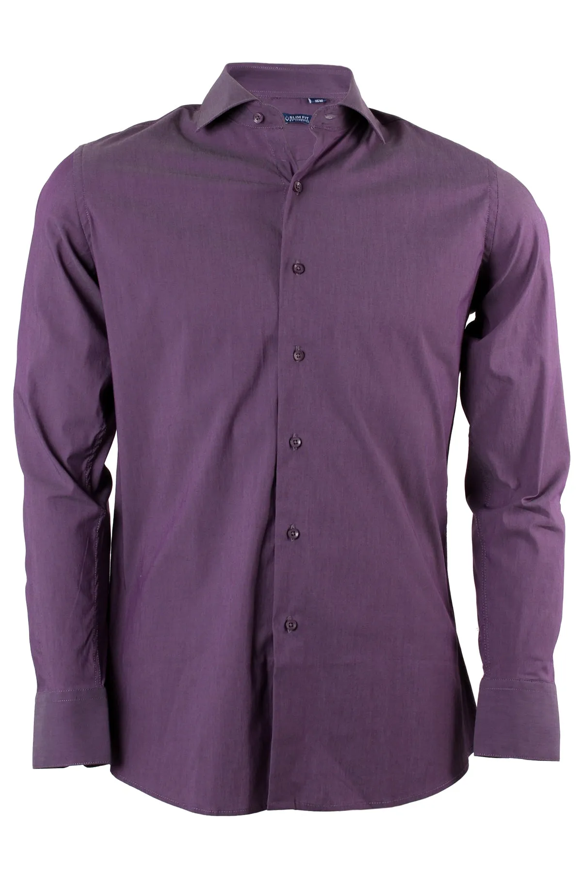 Camicia classica in cotone elasticizzato collo classico