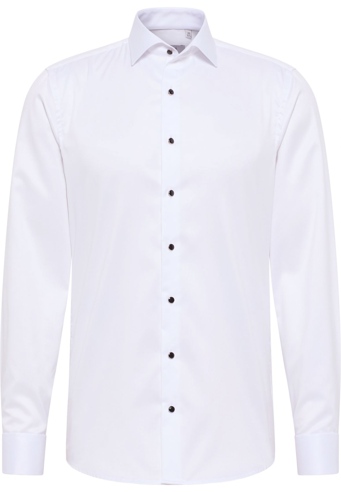 Camicia elegante eterna bianca modern fit con polso doppio