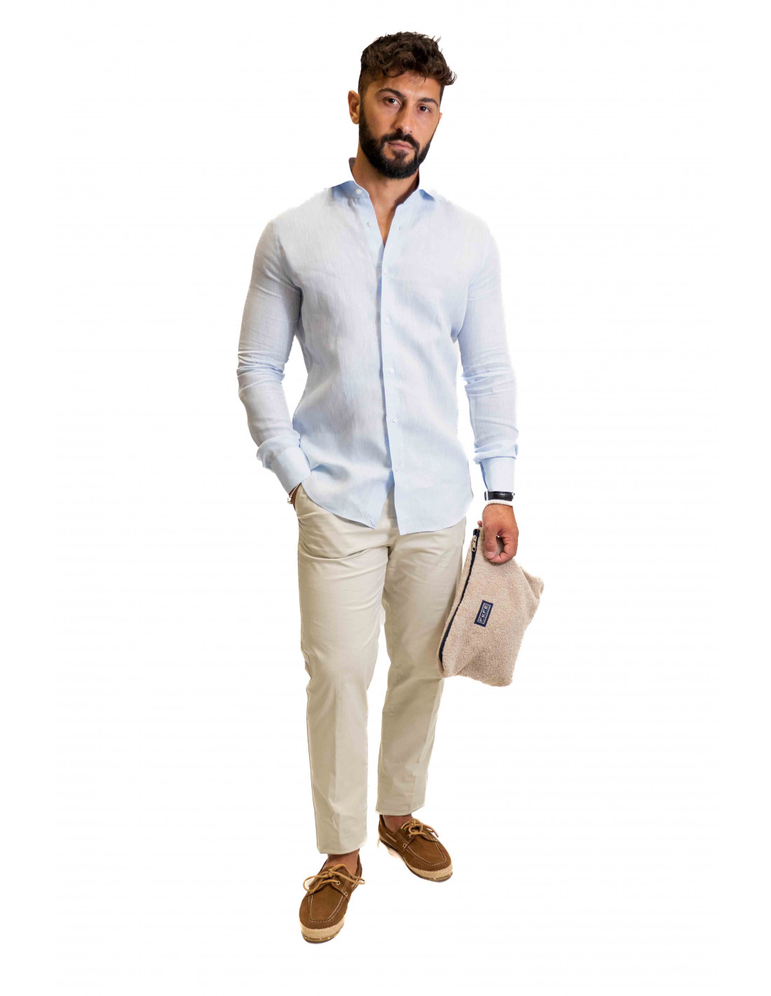 Camicia Filangieri - Lino Azzurro