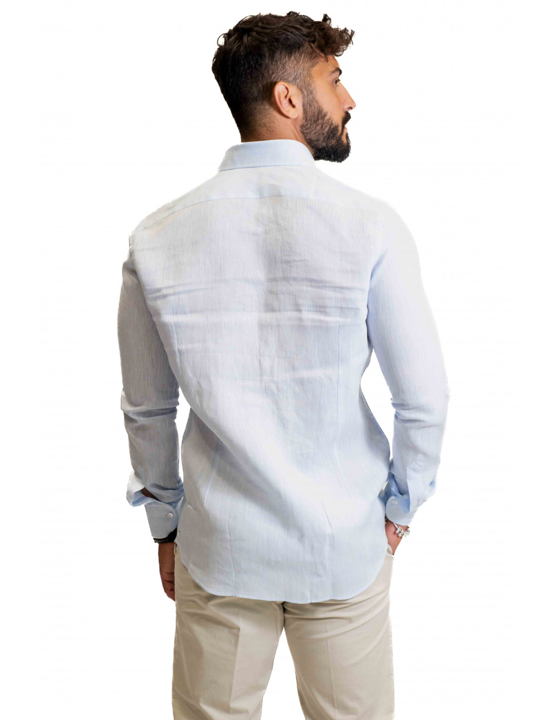 Camicia Filangieri - Lino Azzurro
