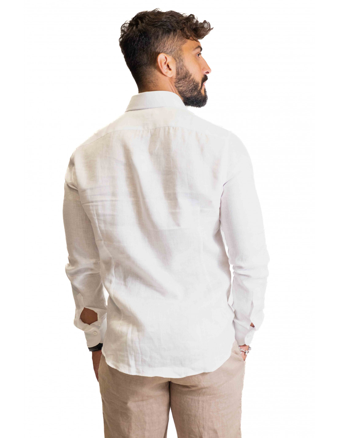 Camicia Filangieri - Lino Bianco