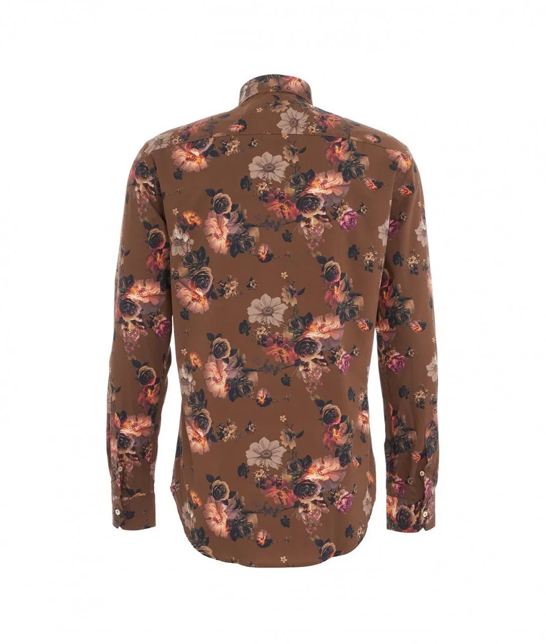 Camicia floreale marrone marrone