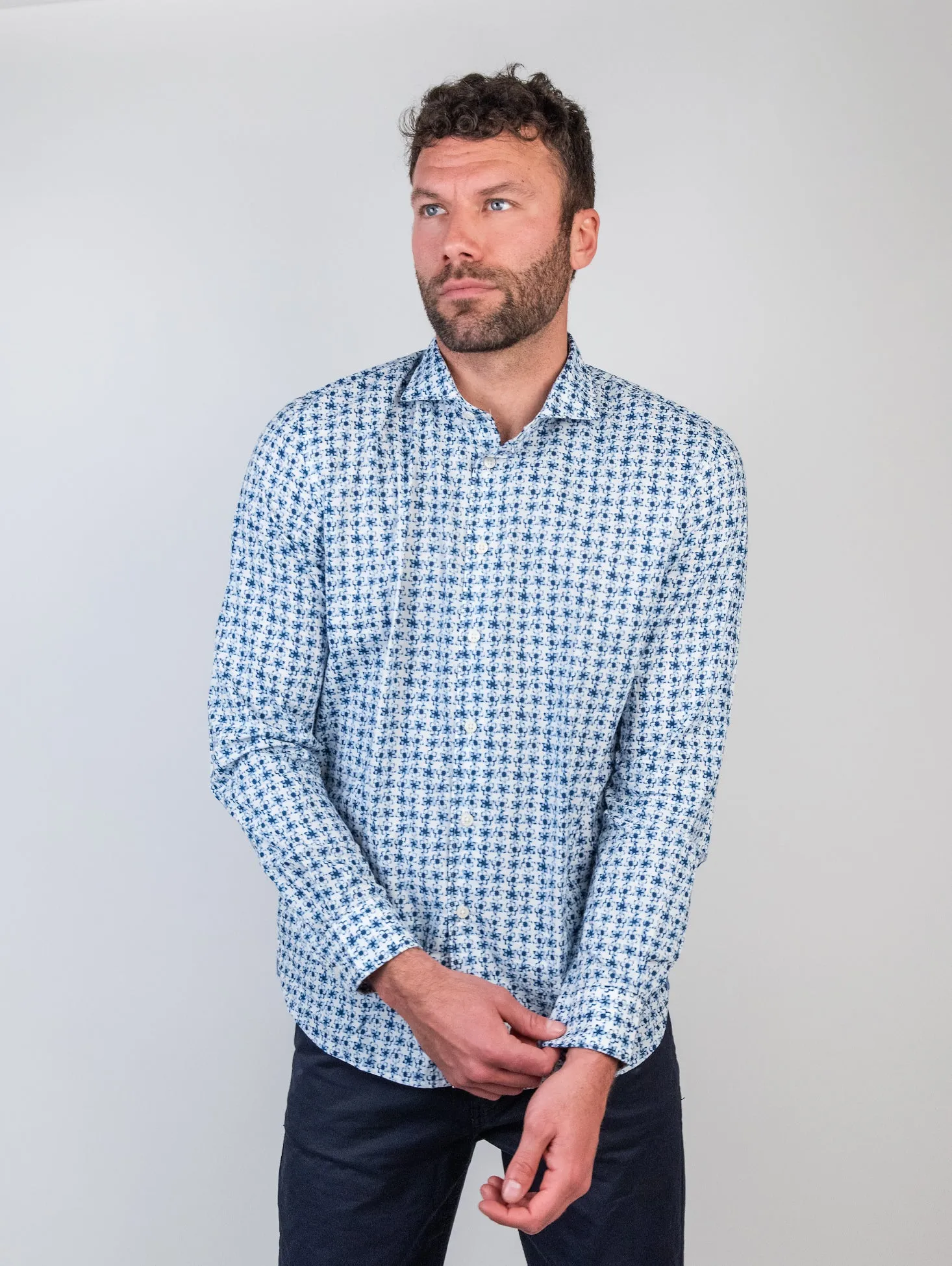 CAMICIA IN COTONE CON STAMPA FLOREALE