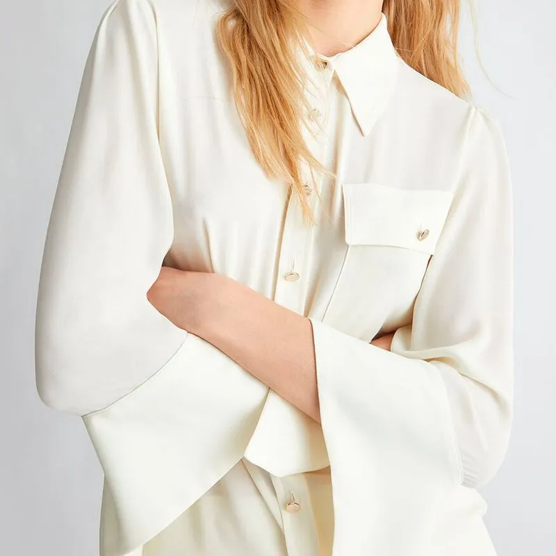 Camicia in georgette con taschino 