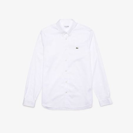 Camicia Maniche Lunghe Uomo Lacoste CH2933 001 Blanc