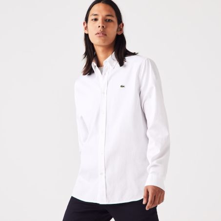 Camicia Maniche Lunghe Uomo Lacoste CH2933 001 Blanc