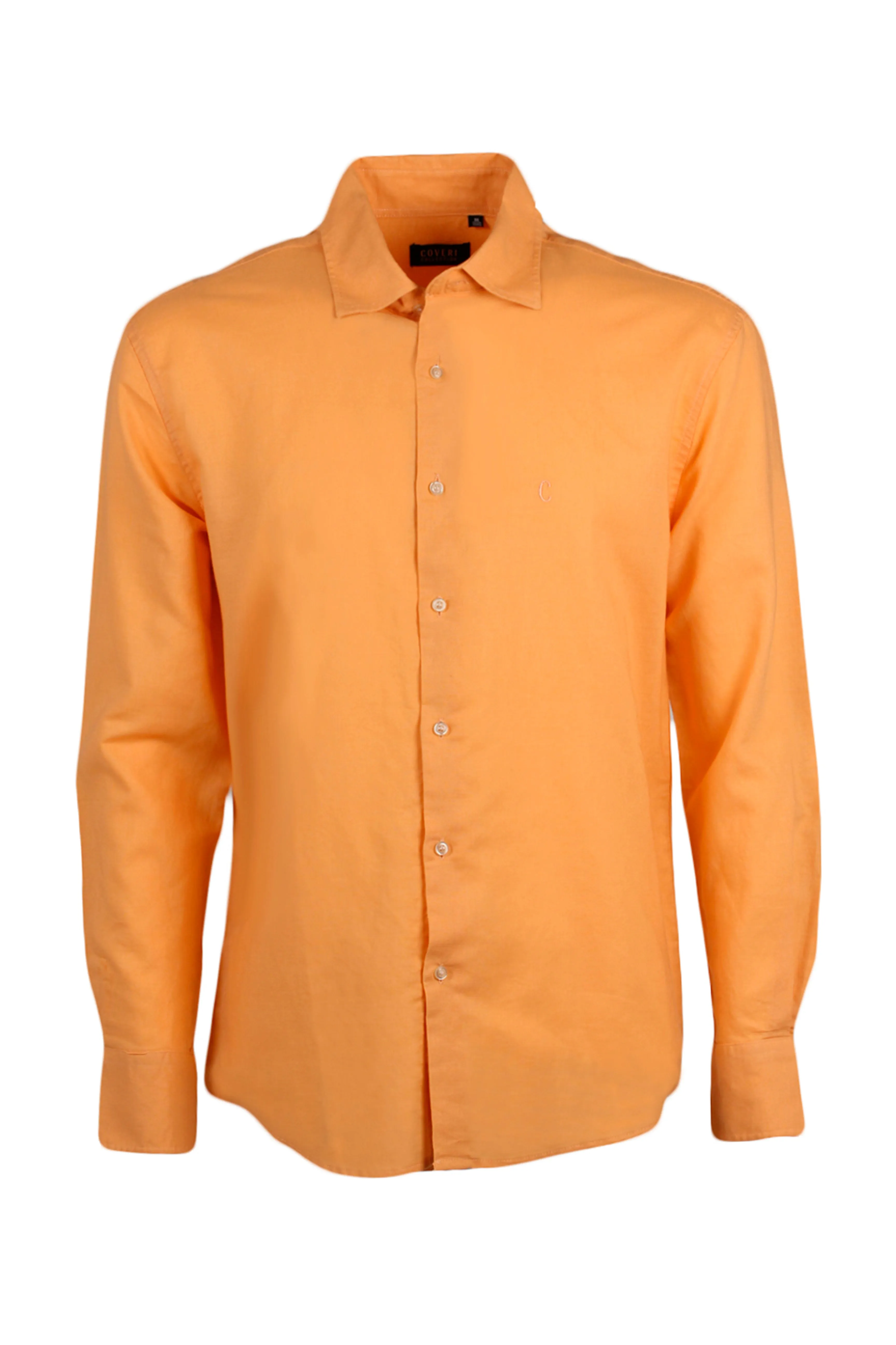 Camicia misto lino collo classico