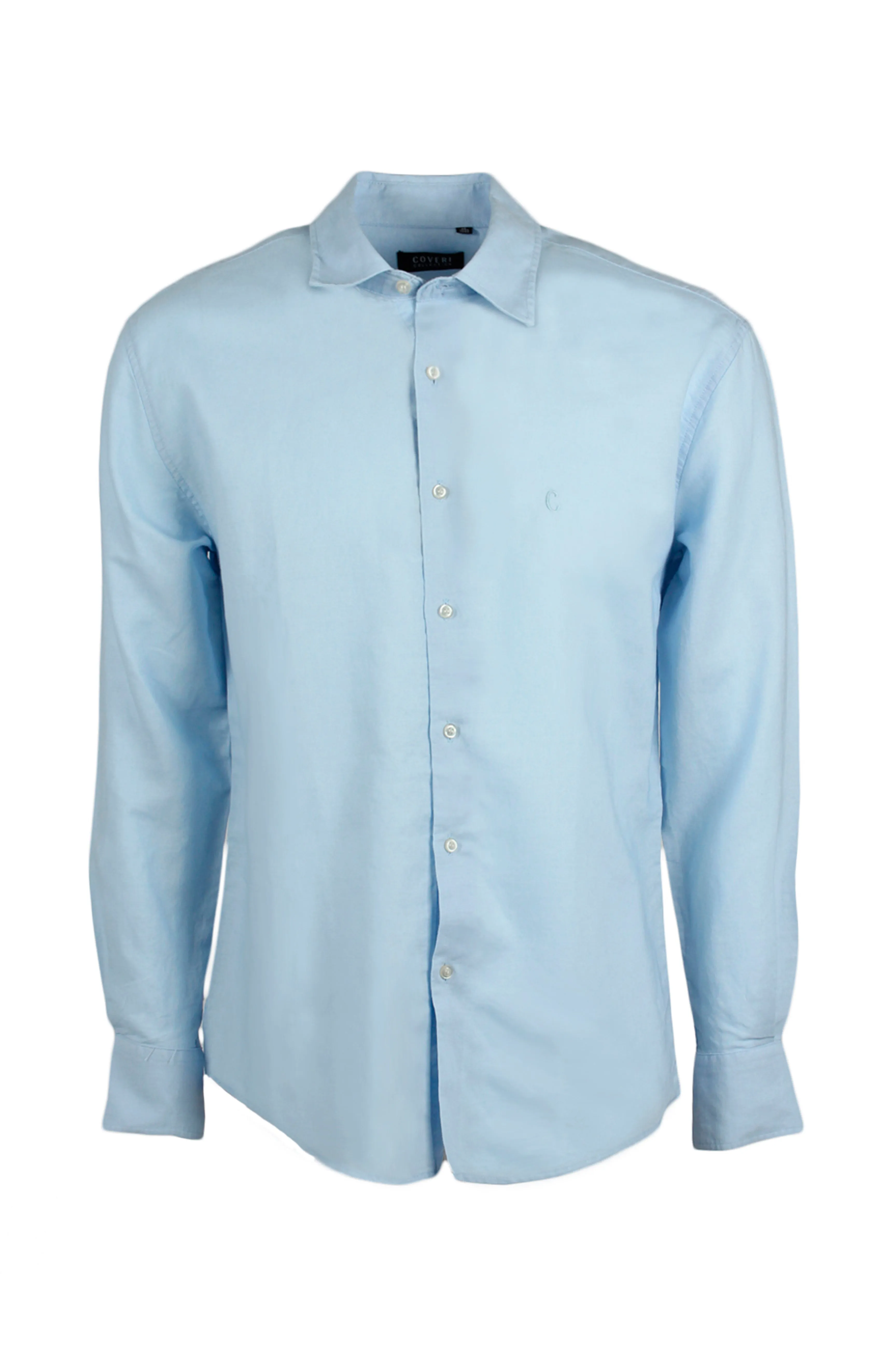 Camicia misto lino collo classico