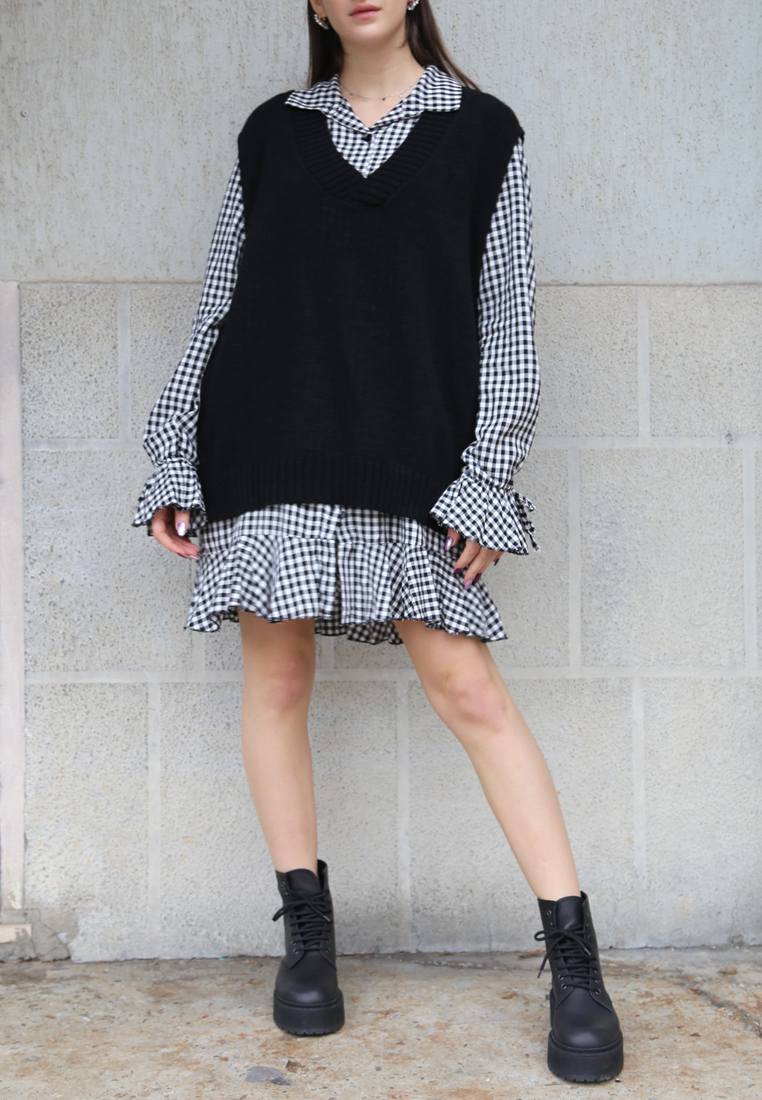 CAMICIA OVERSIZE A QUADRI