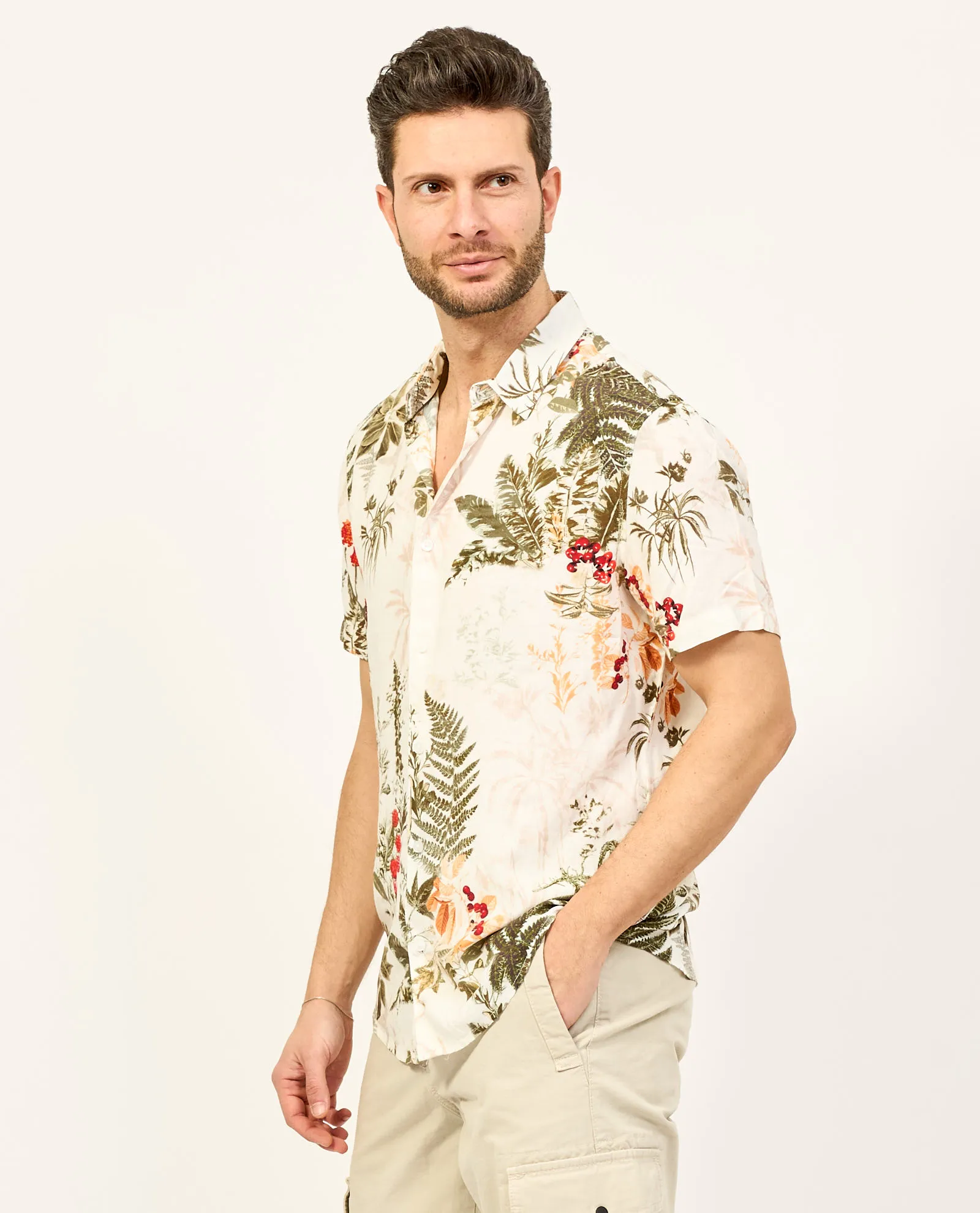 Camicia uomo Guess a fantasia floreale
