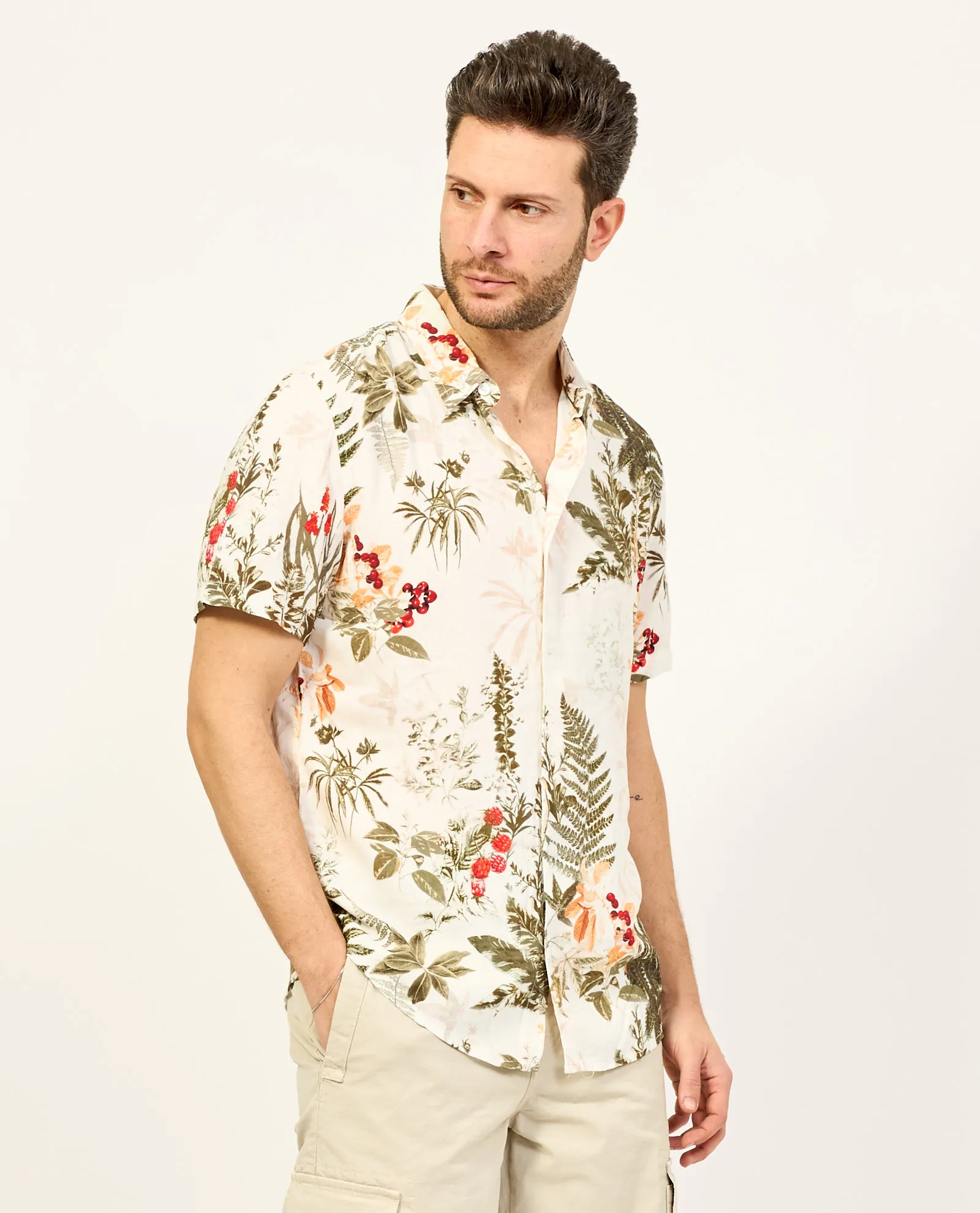 Camicia uomo Guess a fantasia floreale