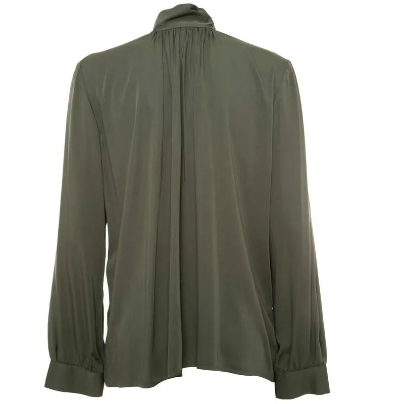 Camicia verde in jersey di viscosa 