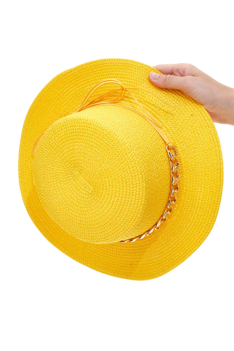 Cappello in Rafia Coveri Collection 230207 Giallo