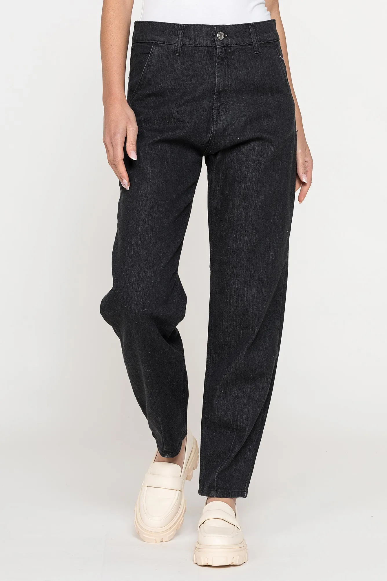 Carrera  ---------    ------------Jeans carrot - Denim nero