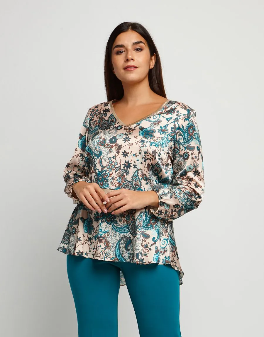 Casacca floreale con baschina