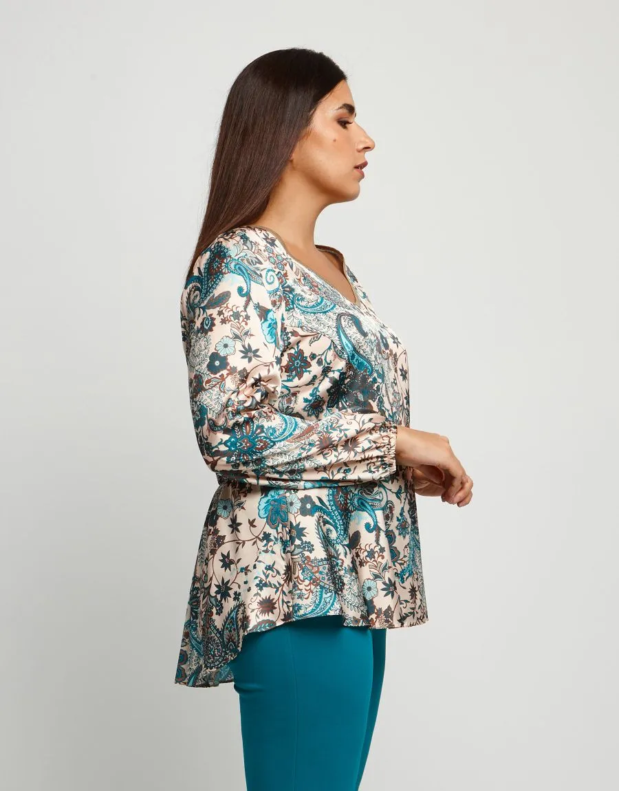 Casacca floreale con baschina