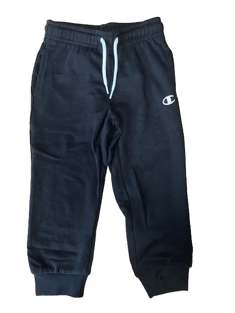Champion Pantalone da tuta sportivo da bambino Legacy Basic Powerblend con polsino 306456 KK001 NBK nero
