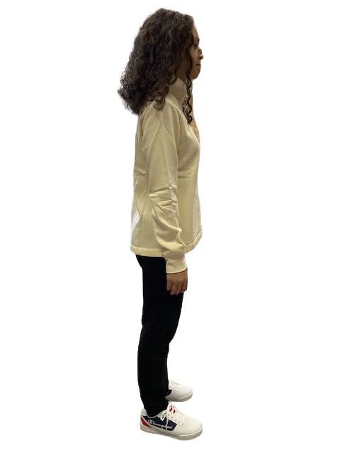 Champion Tuta da donna in cotone felpato 115769 YS014 CHA/NBK crema-nero