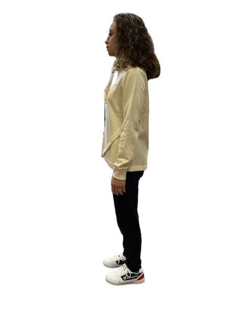 Champion Tuta da donna in cotone felpato 115769 YS014 CHA/NBK crema-nero