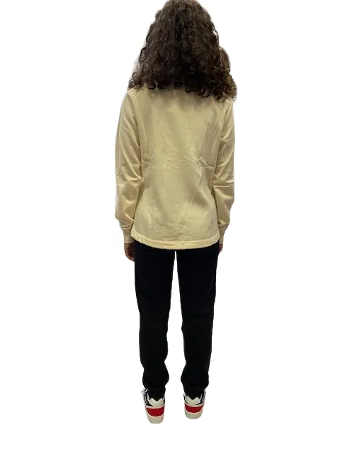Champion Tuta da donna in cotone felpato 115769 YS014 CHA/NBK crema-nero