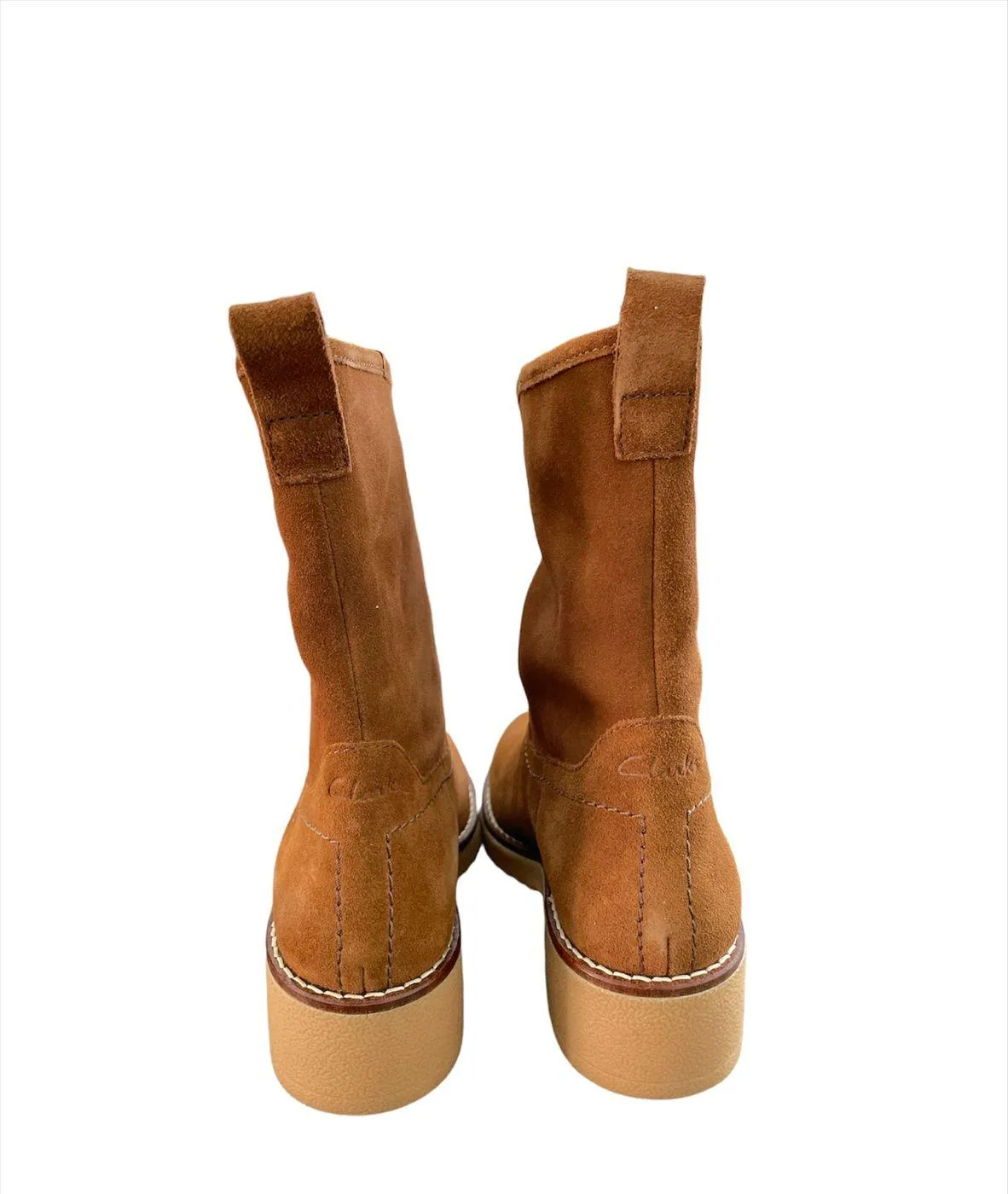 Clarks  ---------    ------------ scarpe stivaletto stivaletto camoscio eden mid marrone