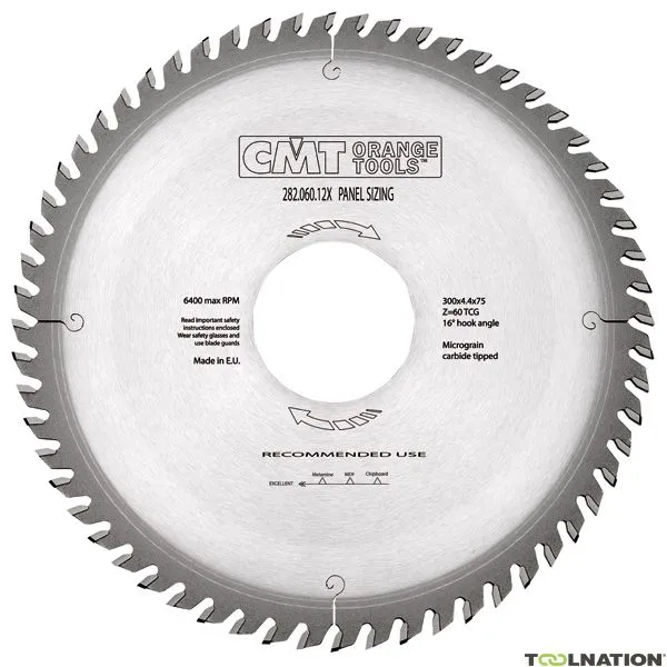 CMT 282.072.18U Sega per pasta con limitatore di trucioli 450 x 60 x 72T