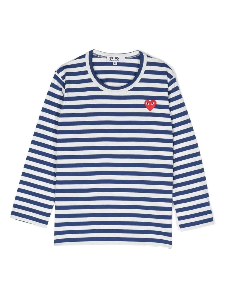 comme des garçons play T-shirt a righe cuore