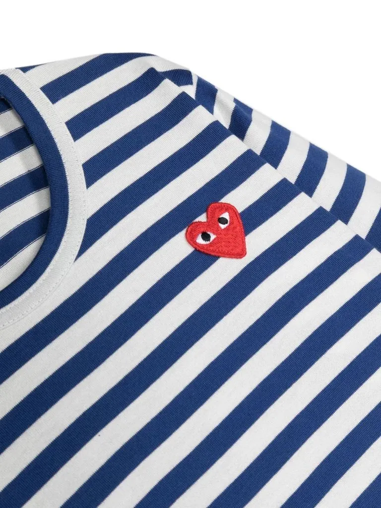 comme des garçons play T-shirt a righe cuore