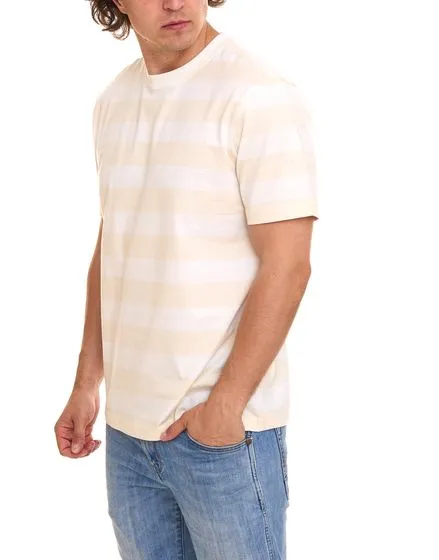 Confezione da 3 prodotti OTTO T-shirt da uomo a righe camicia estiva sostenibile in cotone biologico 11899614 Beige