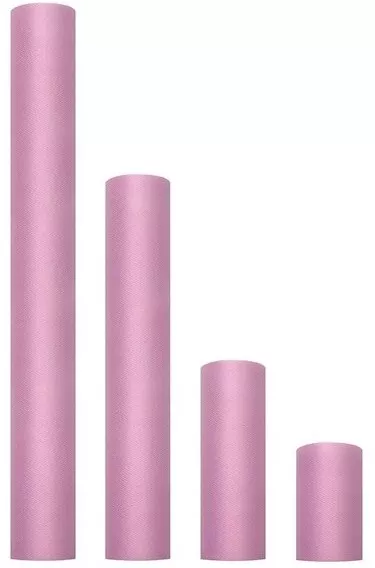 Corridore da tavolo in tulle rosa antico 15cm x 9m