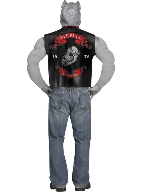Costume da pitbull motociclista per uomo