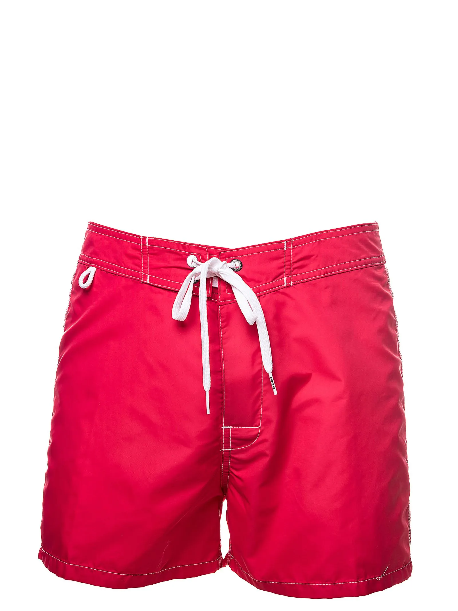 COSTUME ROSSO  CON APPLICAZIONE LOGO SUL RETRO