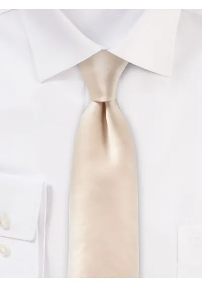 Cravatta in seta raffinata bianco antico