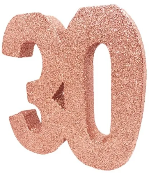 Decorazione tavolo 30 rosa oro glitterato