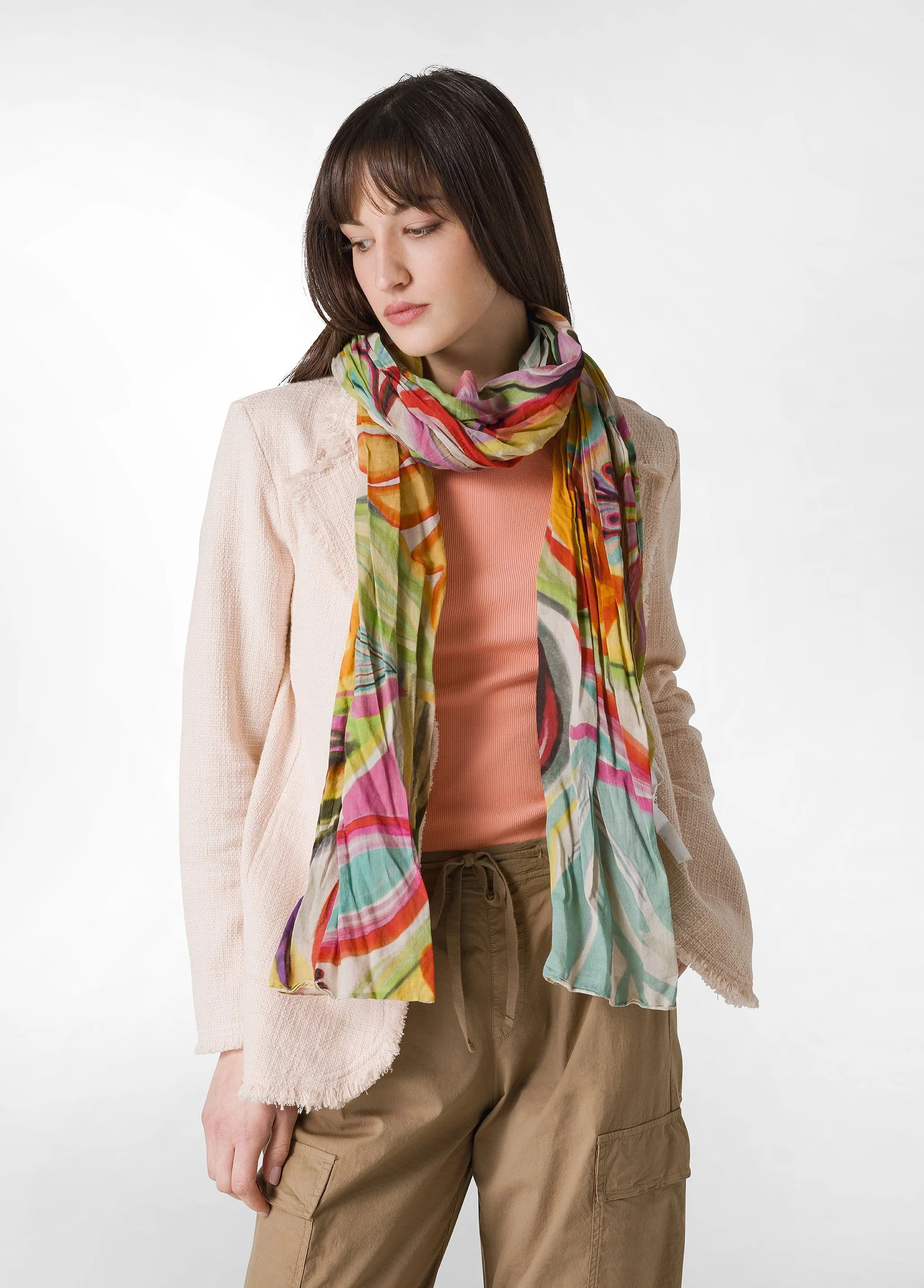 Deha Pashmina In Mussola Stampata