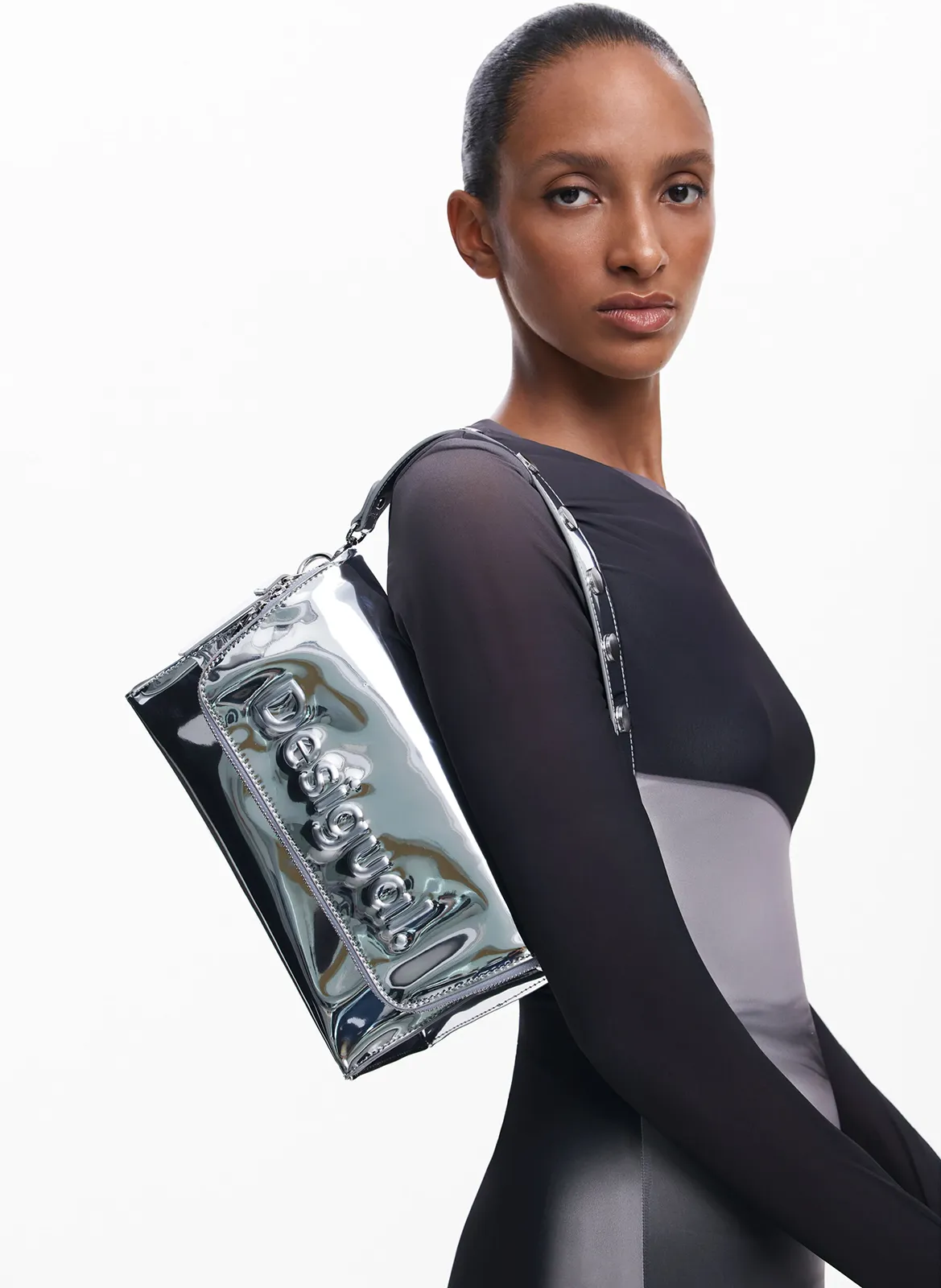  DESIGUAL   Tracolla in ecopelle con logo | Nero