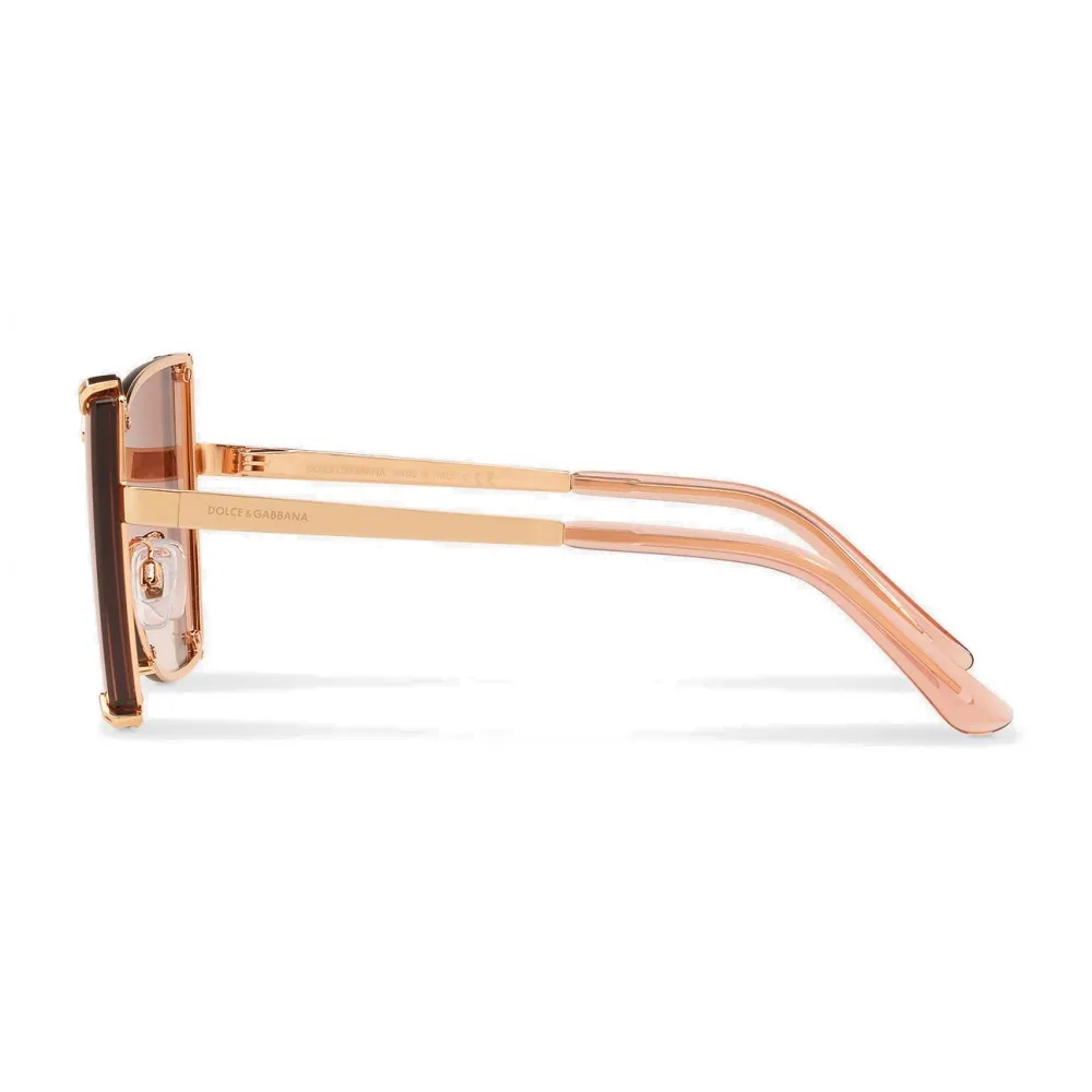 Dolce & Gabbana - Occhiale da Sole Butterfly con Dettagli Sfaccettati - Oro Rosa - Dolce & Gabbana Eyewear