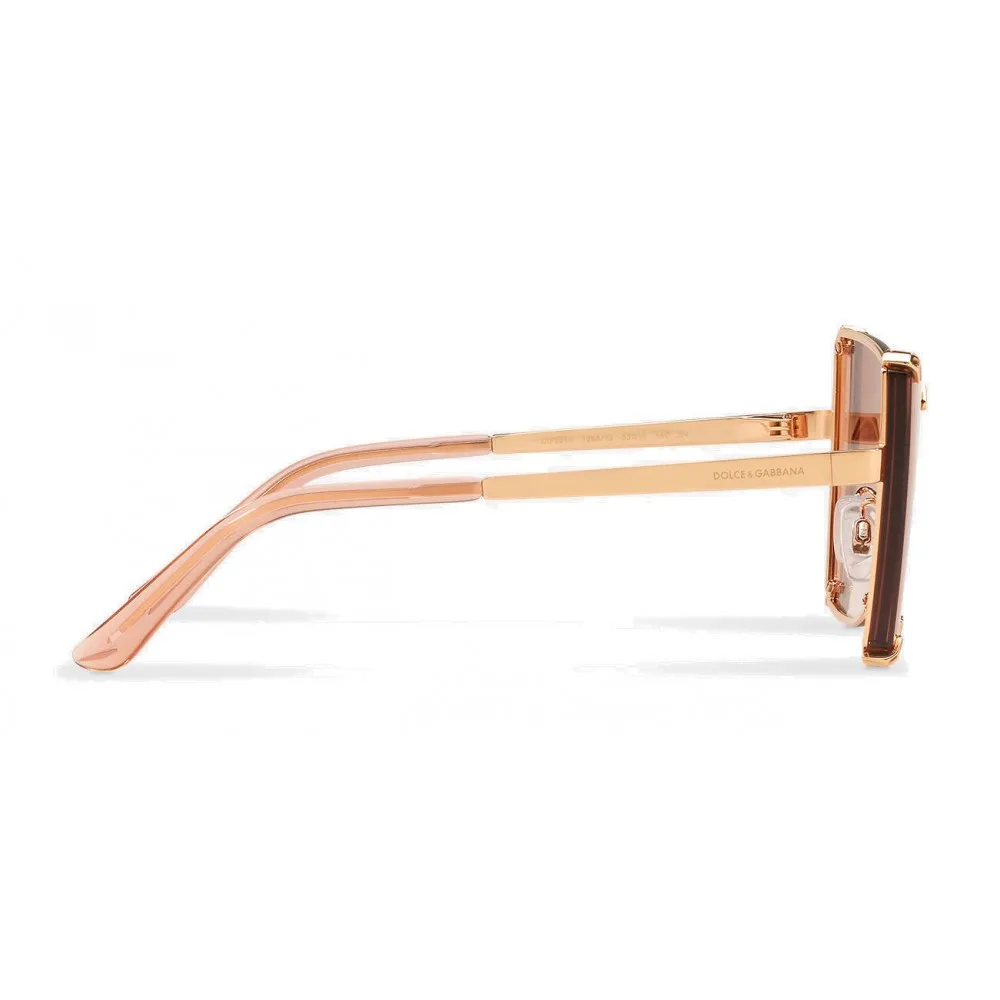 Dolce & Gabbana - Occhiale da Sole Butterfly con Dettagli Sfaccettati - Oro Rosa - Dolce & Gabbana Eyewear