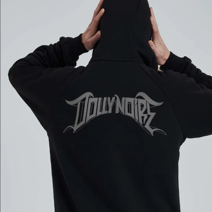 Dolly Noire Hoodie Over 3D Lettering SW114-SK-01 black