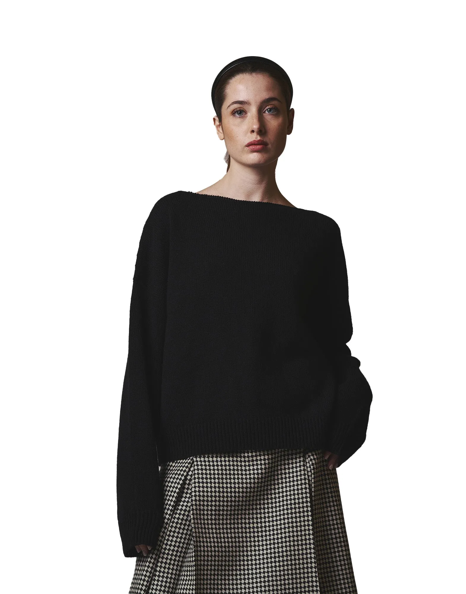 DOUUOD Maglione Indossabile Fronte E Retro In Lana E Cashmere