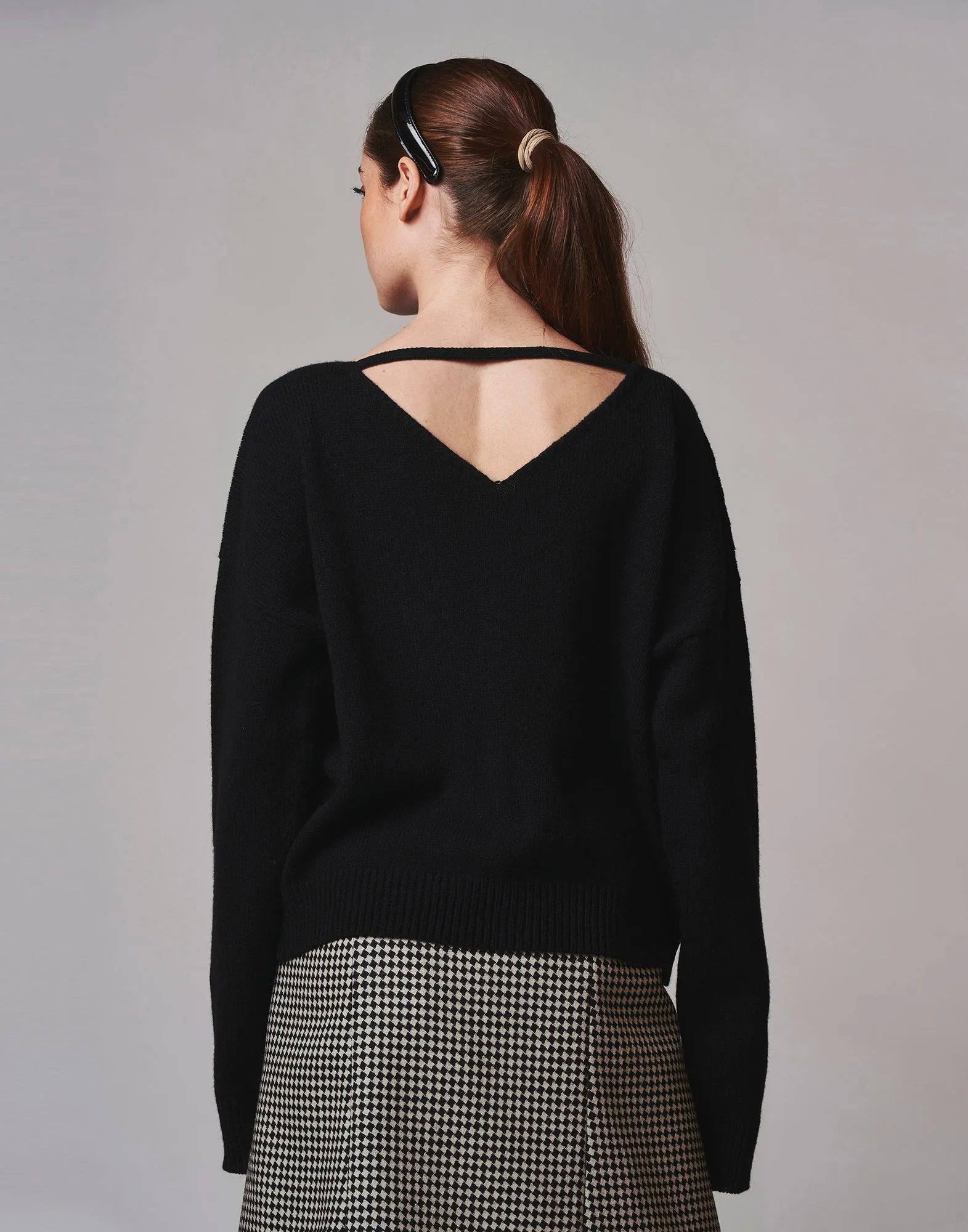 DOUUOD Maglione Indossabile Fronte E Retro In Lana E Cashmere